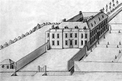 009c Mansion insert from the 1746 Estate Map  ©Glos Archives